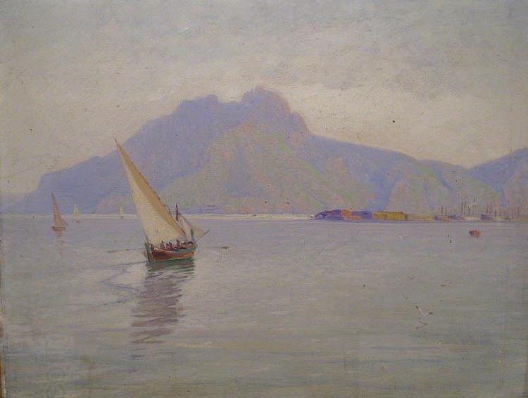 Carl Wilhelm Barth Innseilingen Til Palermo China oil painting art